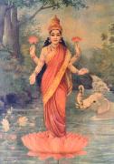 Raja Ravi Varma Lakshmi oil painting